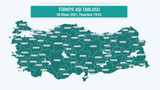 Türkiye'nin koronavirüs aşı haritası da güncellendi