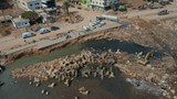 Libya'daki sel felaketinin boyutu havadan görüntülendi