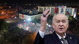 Bahçeli yine esti gürledi: Cami duvarına pisleyenler...