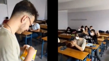 Sınıf başkanı seçilen öğrenci Erdoğan taklidi yaptı