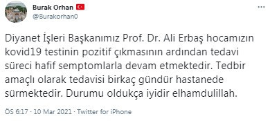 Diyanet İşleri Başkanı Ali Erbaş hastaneye kaldırıldı! - Resim : 1