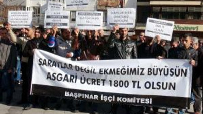 Gaziantepte İşçilerden Asgari Ücret Eylemi