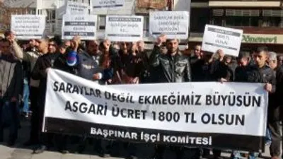 Gaziantepte İşçilerden Asgari Ücret Eylemi