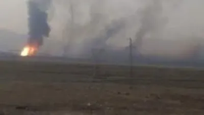 Doğalgaz boru hattını ateşe verdi !