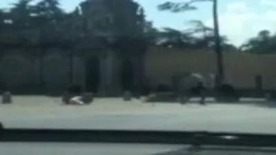 Dolmabahçe'deki çatışma anı kamerada