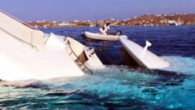 Türk yatı Yunanistan'da battı !