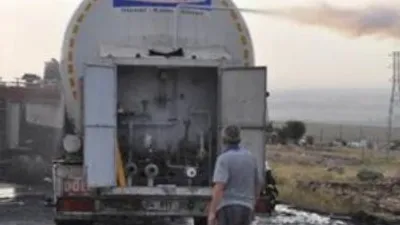Tanker şoförü faciayı önledi !