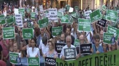 İstanbul'da Hopa'daki felaket için yürüdüler