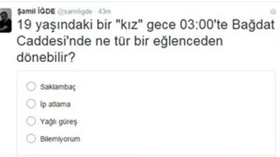 Tecavüze uğrayan kızla ilgili skandal anket