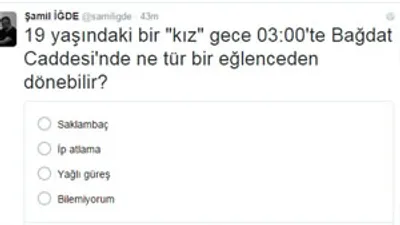 Tecavüze uğrayan kızla ilgili skandal anket