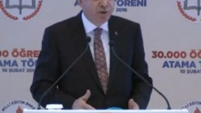 Erdoğan öğretmen atamaları töreninde konuştu !