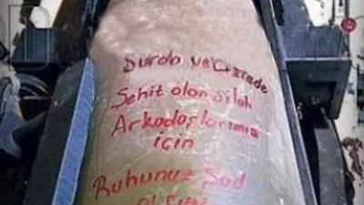 TSK mermilerin üzerine bunu yazdı