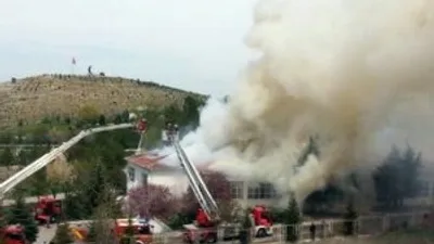 Ankara’da askeri bölgede yangın paniği