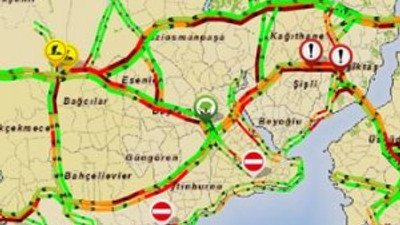 E-5'te kaza: Trafik durdu !