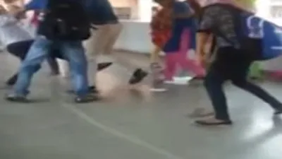 Öğretmene taciz dayağı kamerada