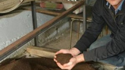Ayda 2,5 ton solucan gübresi üretiyo