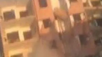Bir taşla 5 katlı binayı böyle yıktı