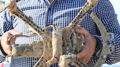 Balıkçı ağına "drone" takıldı
