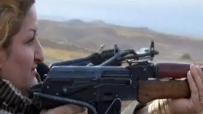 Kadın peşmergeler cephede görüntülendi