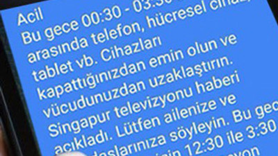 "Telefonunuzu kapatın" mesajı asparagas çıktı !