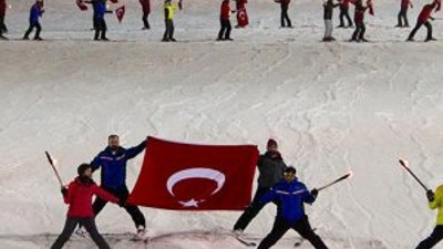 Yıldız Dağı'nda gece kayağı keyfi