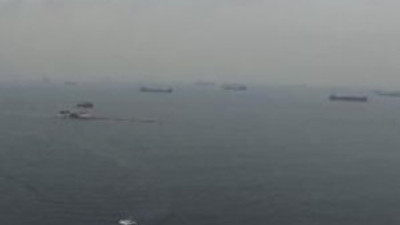 İstanbul açıklarında gemi yan yattı