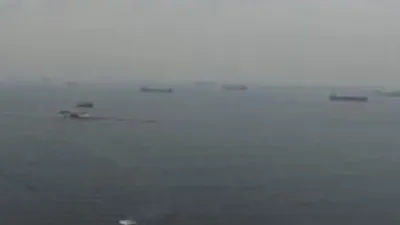 İstanbul açıklarında gemi yan yattı
