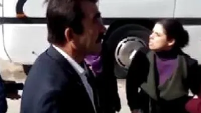 Kadın sürücü sinir krizi geçirdi !