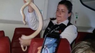 Hostes kabininde öyle bir şey yakaladı ki...