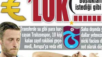 Trabzon yerel basınından futbolcular için olay başlık