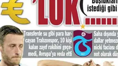 Trabzon yerel basınından futbolcular için olay başlık