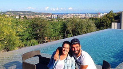 Arda Turan Sinem Kobal'ın kuzenini ağırladı