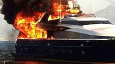 Napoli başkanı yangından kurtuldu !