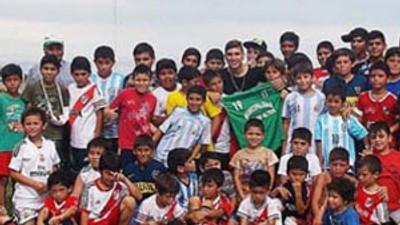 Ontivero'ya pankartlı karşılama