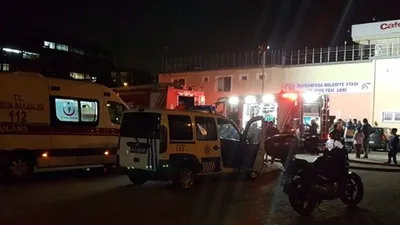 Bayrampaşa'da stadyumda yangın ! Tahliye edildi...