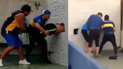 Boca Juniors taraftarı deliğe sıkıştı