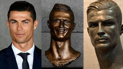 Ronaldo’nun heykeli yeniden yapıldı !