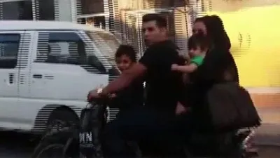İki teker üzerinde tehlikeli yolculuk !