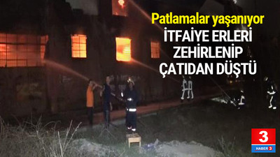 Tiner deposunda yangın ! Patlamalar yaşanıyor