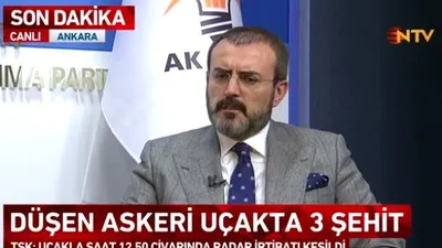 Uçak neden düştü ? AK Parti Sözcüsü Ünal'dan açıklama