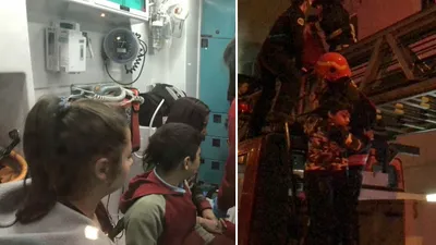 Korkutan yangın ! 5 çocuk mahsur kaldı