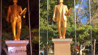 Atatürk büstüne bir saldırı daha