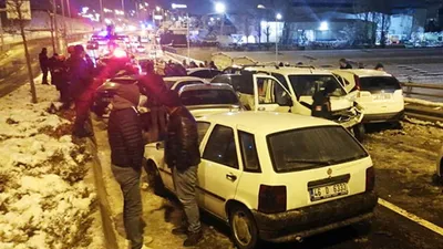 Ankara'da 28 araç birbirine girdi