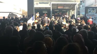 Marmaray'da izdiham çıktı !
