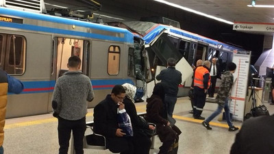 İstanbul'da 2 tramvay çarpıştı; yaralılar var, seferler iptal !
