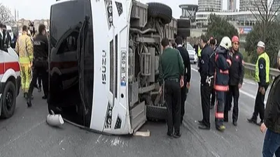TEM Otoyolu'nda kaza: 6 polis yaralı