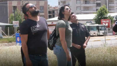 Eşi için baz istasyonu direğine çıktı