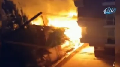 İşçilerin kaldığı barakada yangın
