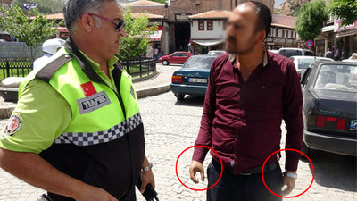Polis bile şok oldu ! Tesadüfen yakalandı...