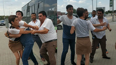 Kadın sürücüyle halk otobüsü şoförü birbirine girdi
